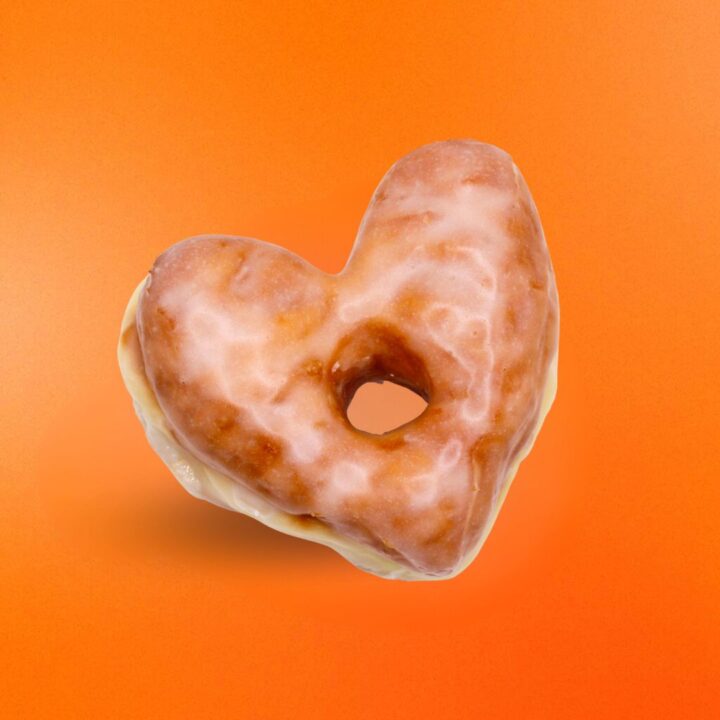 Heart Shape Glazed Raised